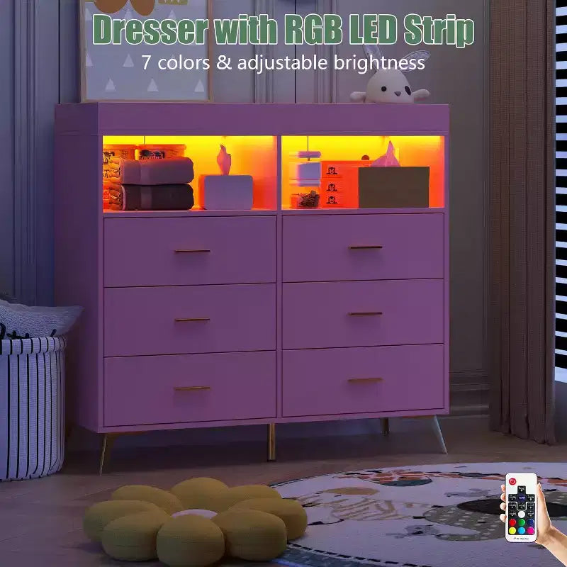 Commode à langer avec tiroirs et pieds en métal, organisateur de chambre de bébé