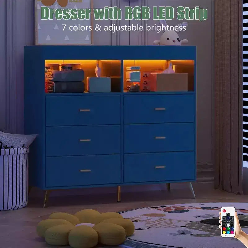 Commode à langer avec tiroirs et pieds en métal, organisateur de chambre de bébé