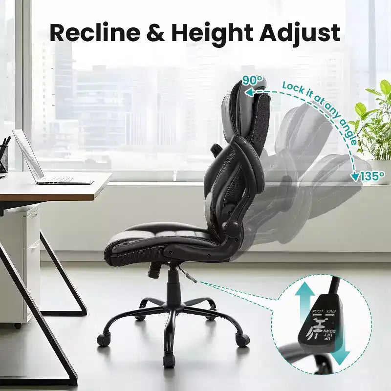 Chaise de bureau ergonomique avec soutien lombaire à ressorts ensachés