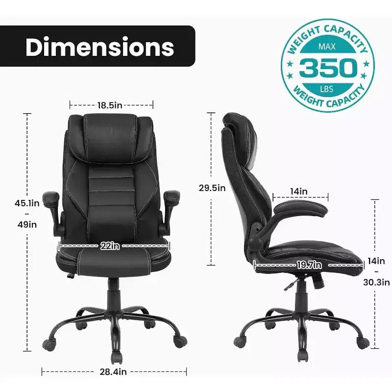 Chaise de bureau ergonomique avec soutien lombaire à ressorts ensachés