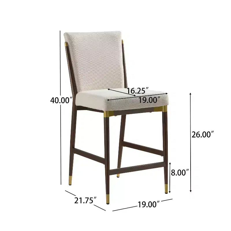 Tabourets de comptoir rembourrés modernes