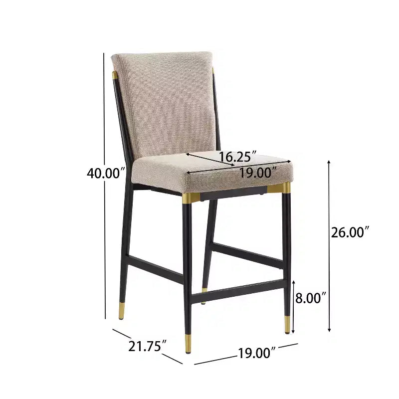 Tabourets de comptoir rembourrés modernes