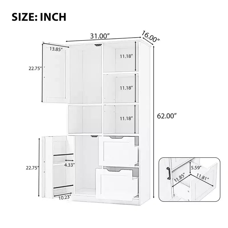 Meuble de rangement de salle de bain autoportant en bois moderne avec tiroirs
