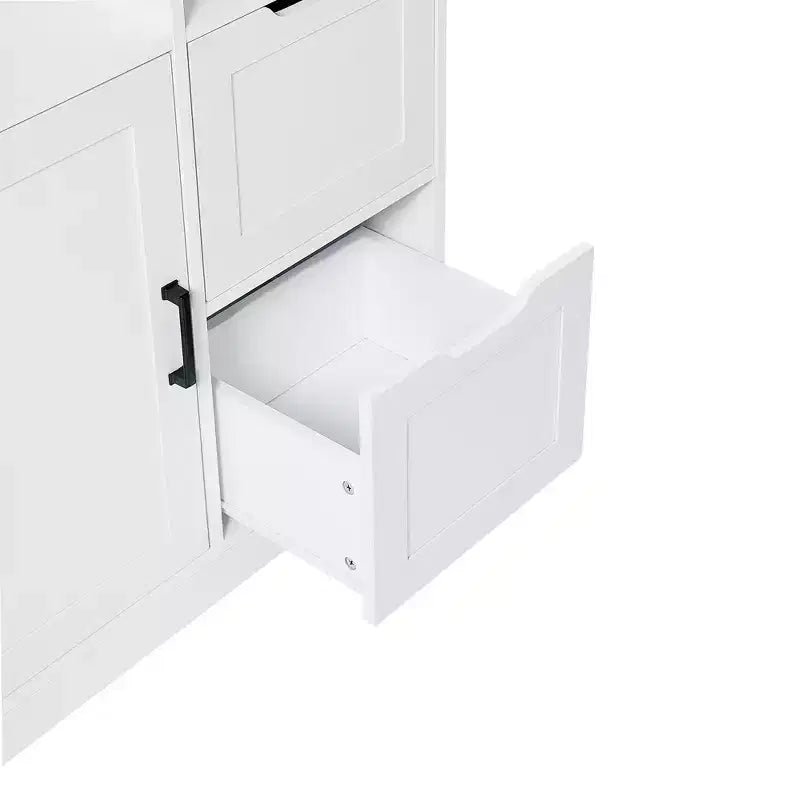 Meuble de rangement de salle de bain autoportant en bois moderne avec tiroirs
