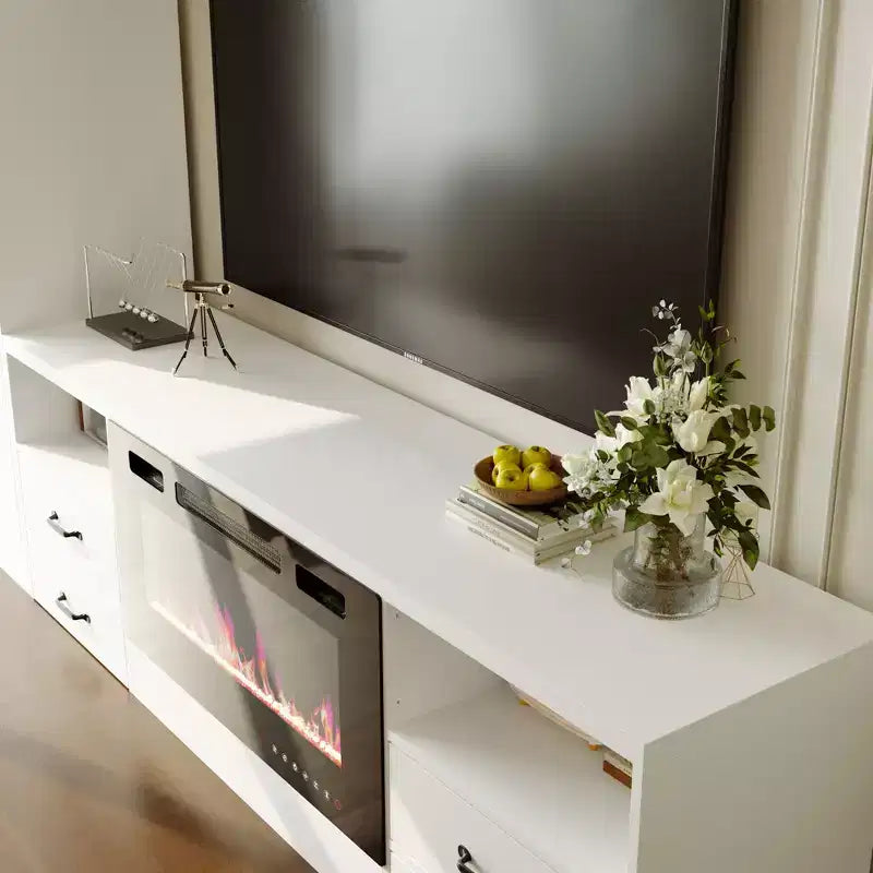 Meuble de rangement multifonctionnel bicolore au design minimaliste