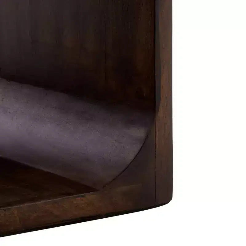 Table d'appoint ronde brun foncé