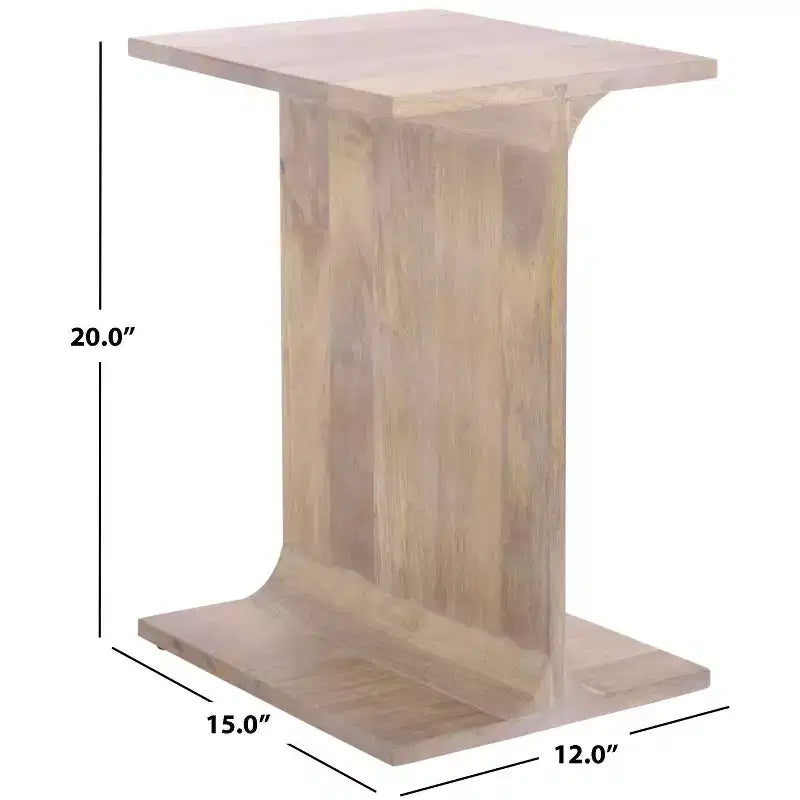 Table d'appoint blanchie