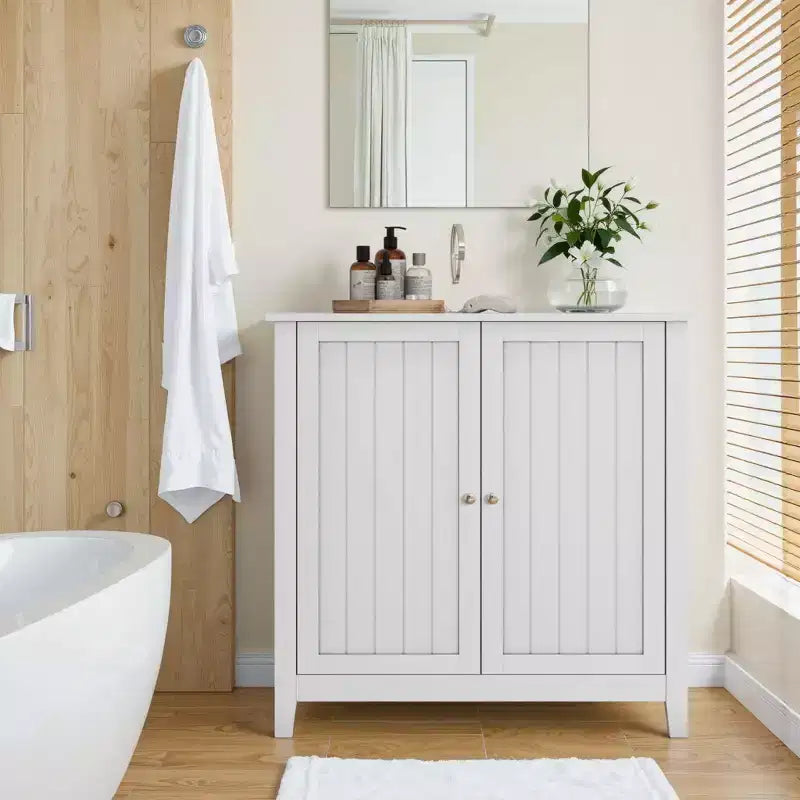 Storage Cabinet Floor, 2 Doors, Modern Freestanding Organizer, Corner Cabinet for Living Room, Hallway, Home Furniture