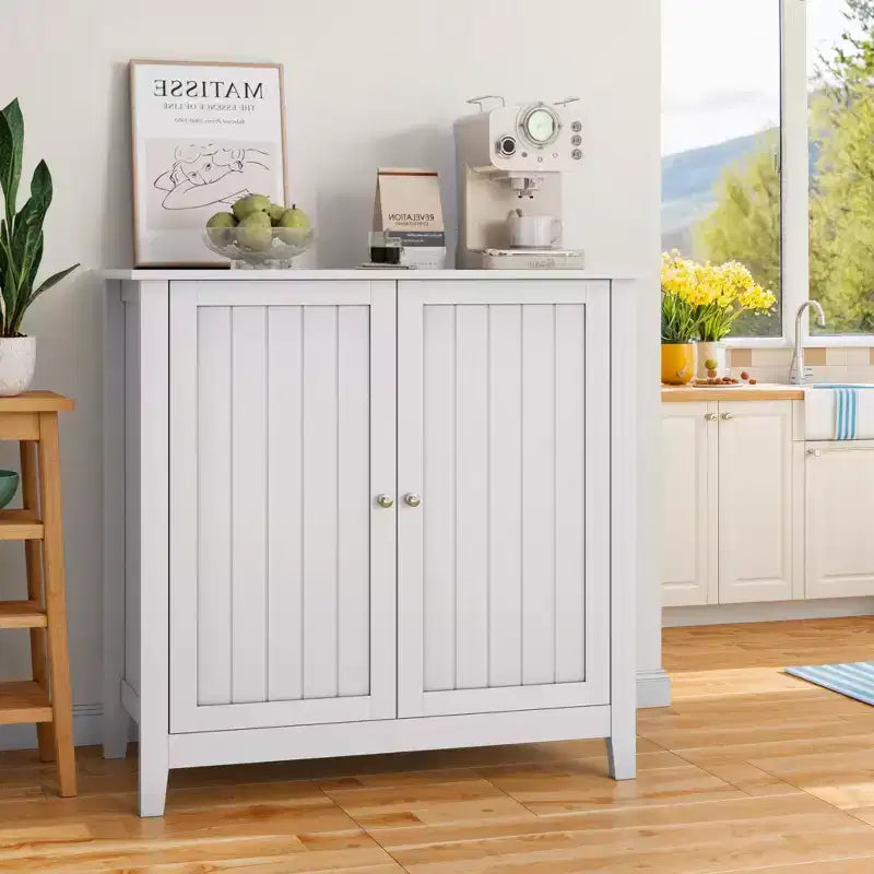 Meuble de rangement au sol, 2 portes, organisateur moderne sur pied, meuble d'angle