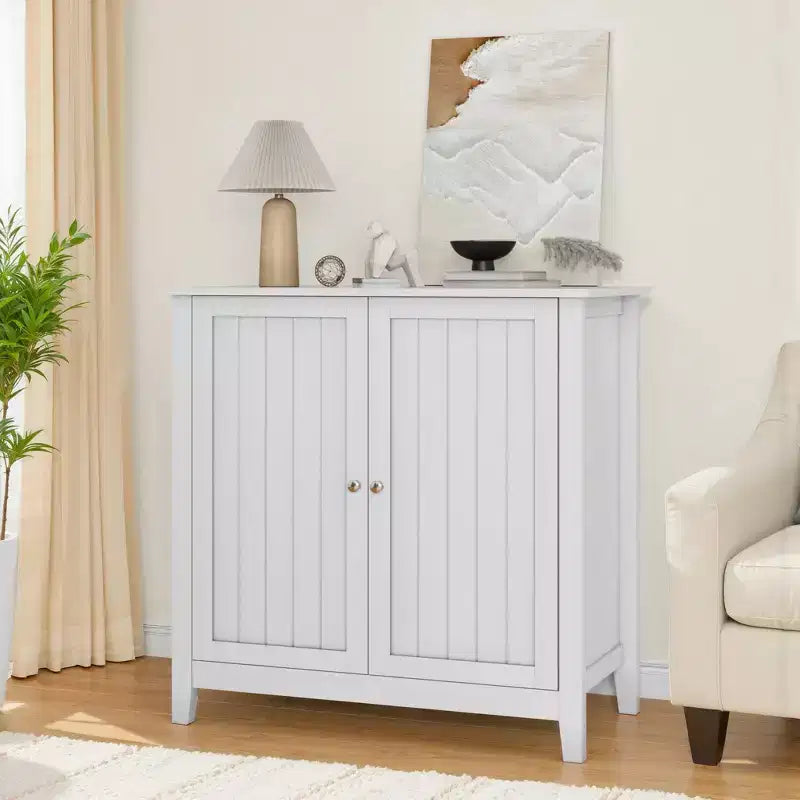 Meuble de rangement au sol, 2 portes, organisateur moderne sur pied, meuble d'angle