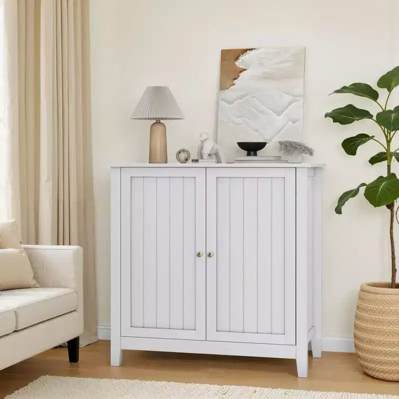 Meuble de rangement au sol, 2 portes, organisateur moderne sur pied, meuble d'angle