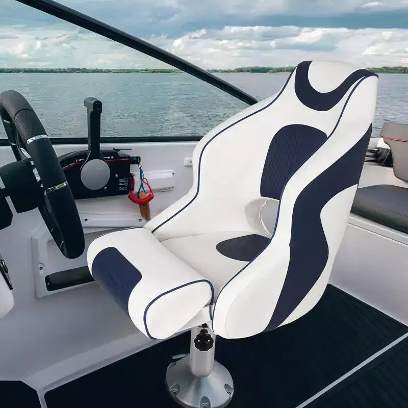 Siège baquet Captain, chaise de bateau en vinyle marin avec rembourrage en éponge épaissie