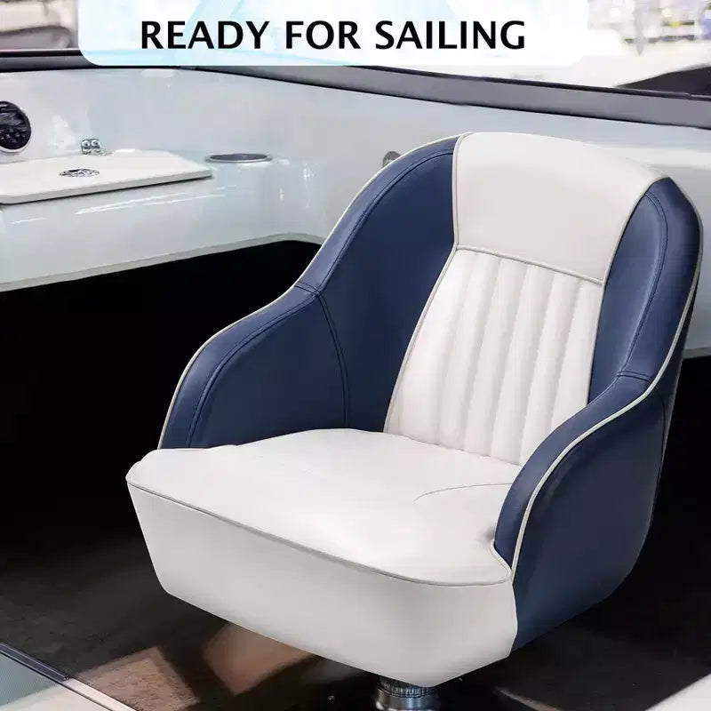 Siège baquet Captain, chaise de bateau en vinyle marin avec rembourrage en éponge épaissie