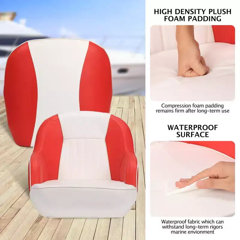 Siège baquet Captain, chaise de bateau en vinyle marin avec rembourrage en éponge épaissie