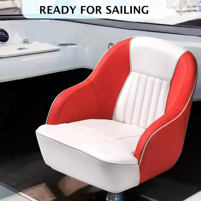 Siège baquet Captain, chaise de bateau en vinyle marin avec rembourrage en éponge épaissie