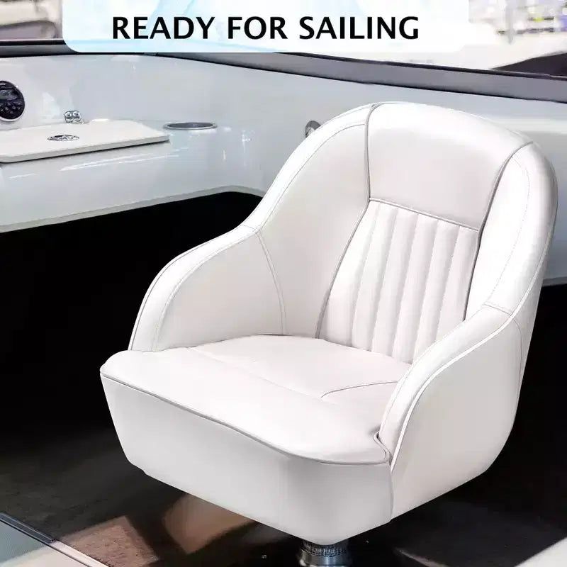 Siège baquet Captain, chaise de bateau en vinyle marin avec rembourrage en éponge épaissie