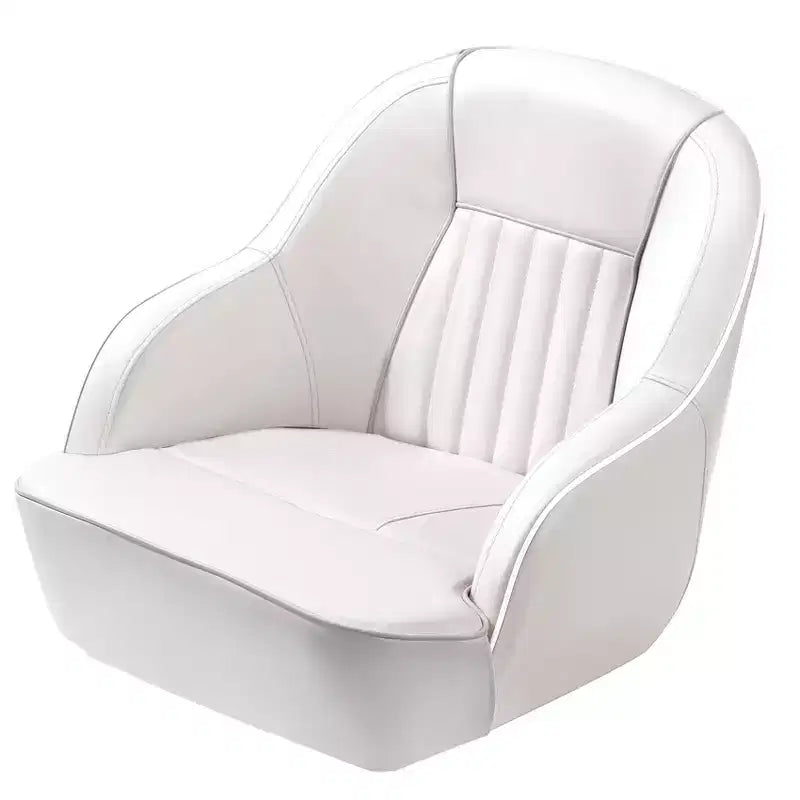 Captain Bucket Seat, Marine Vinyl Boat Chair with Thickened Sponge Padding &amp; Ergonomic Backrest, 42cm Wide Pontoon Boat Seat