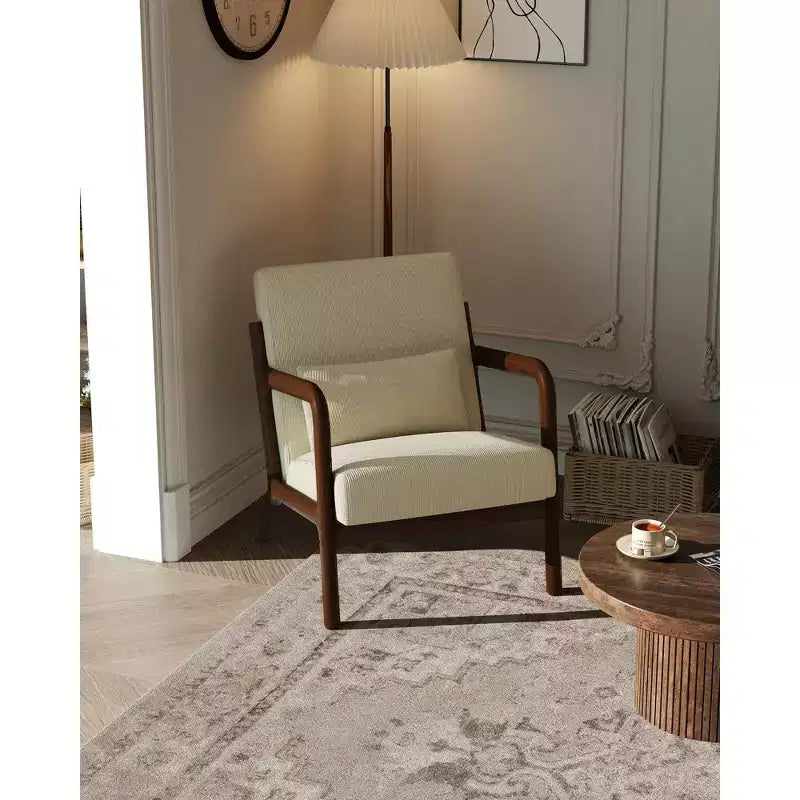 Fauteuil d'appoint Mid-Century Modern avec coussin lombaire