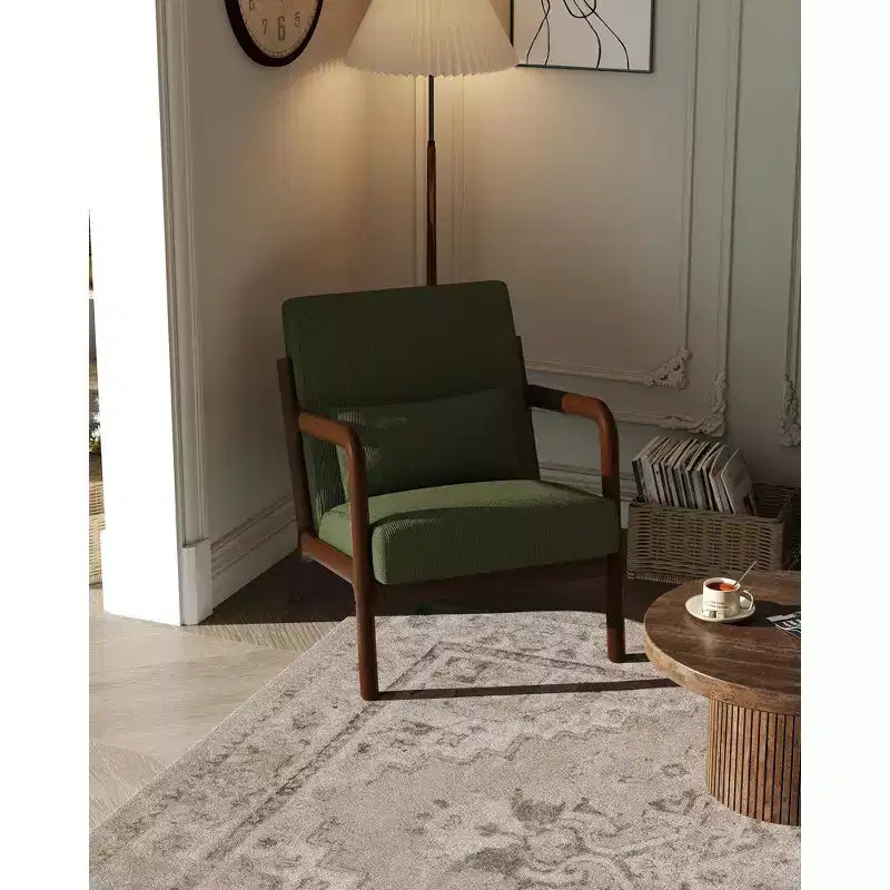 Fauteuil d'appoint Mid-Century Modern avec coussin lombaire