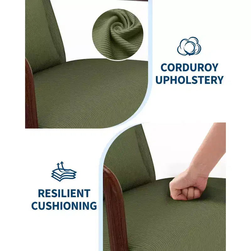 Fauteuil d'appoint Mid-Century Modern avec coussin lombaire
