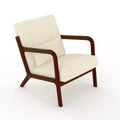 Mid-Century Modern Accent Chair with Lumbar Pillow, Chenille Upholstery and Solid Wood Frame