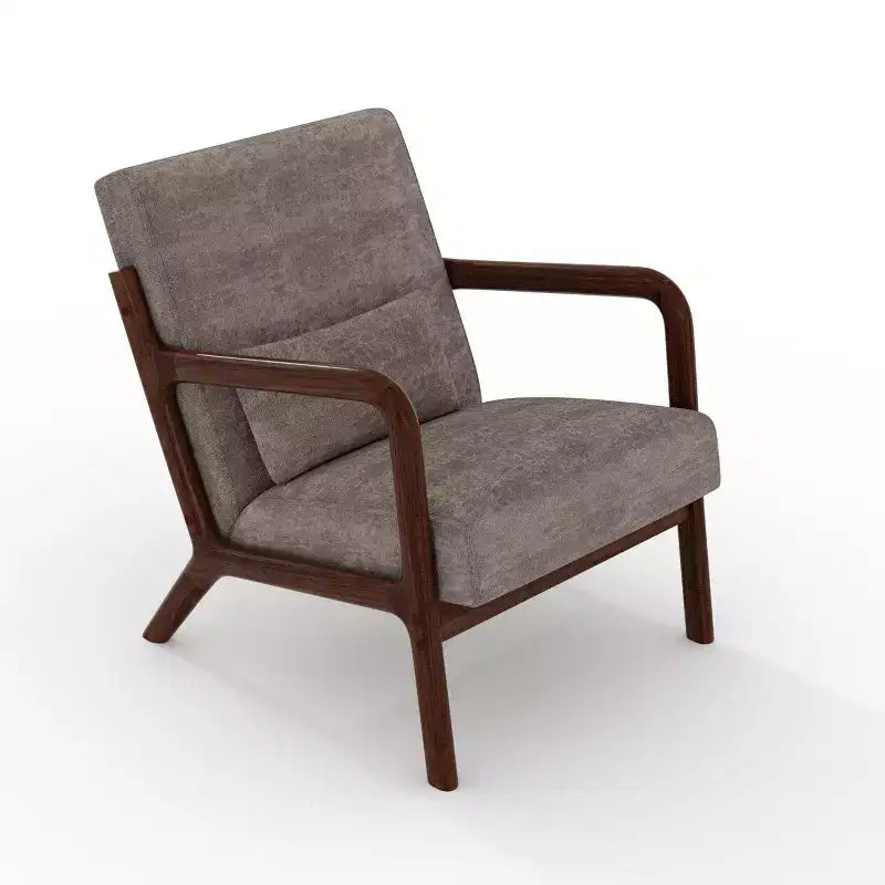 Fauteuil d'appoint Mid-Century Modern avec coussin lombaire
