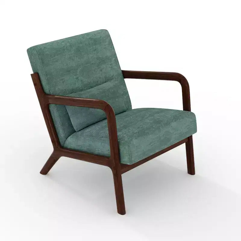 Fauteuil d'appoint Mid-Century Modern avec coussin lombaire