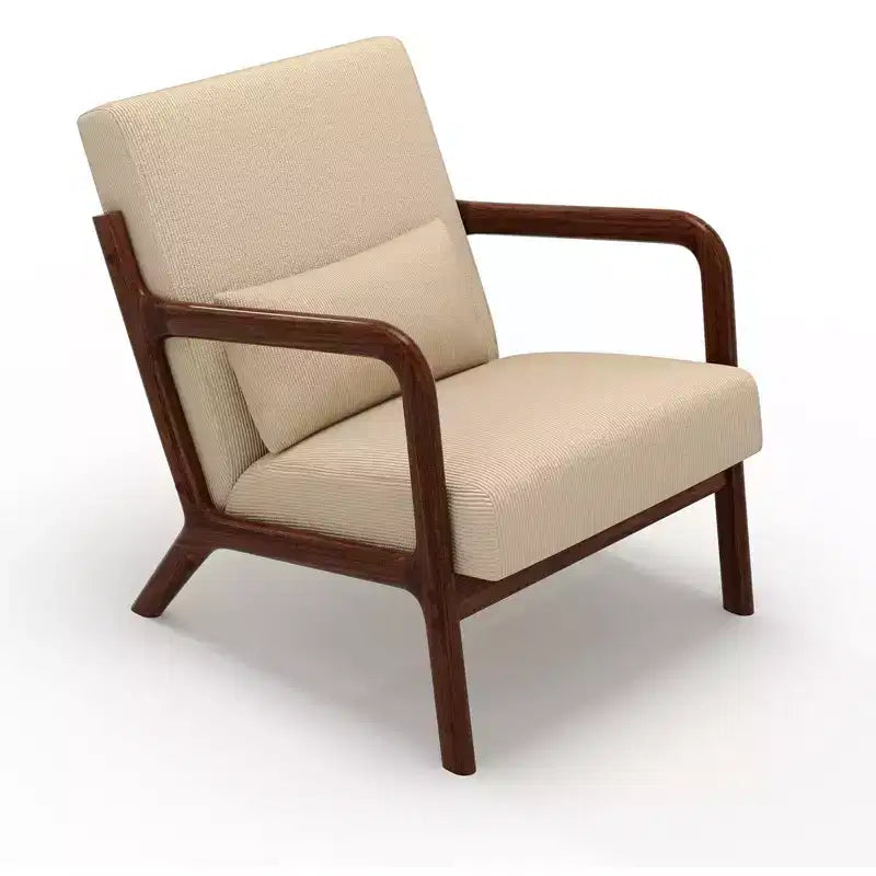 Fauteuil d'appoint Mid-Century Modern avec coussin lombaire