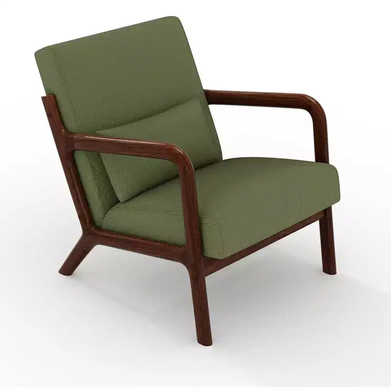 Fauteuil d'appoint Mid-Century Modern avec coussin lombaire