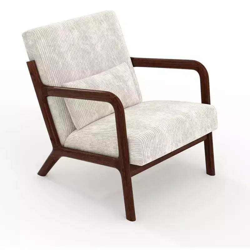 Fauteuil d'appoint Mid-Century Modern avec coussin lombaire