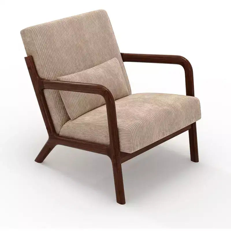 Fauteuil d'appoint Mid-Century Modern avec coussin lombaire