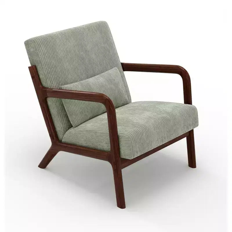Fauteuil d'appoint Mid-Century Modern avec coussin lombaire
